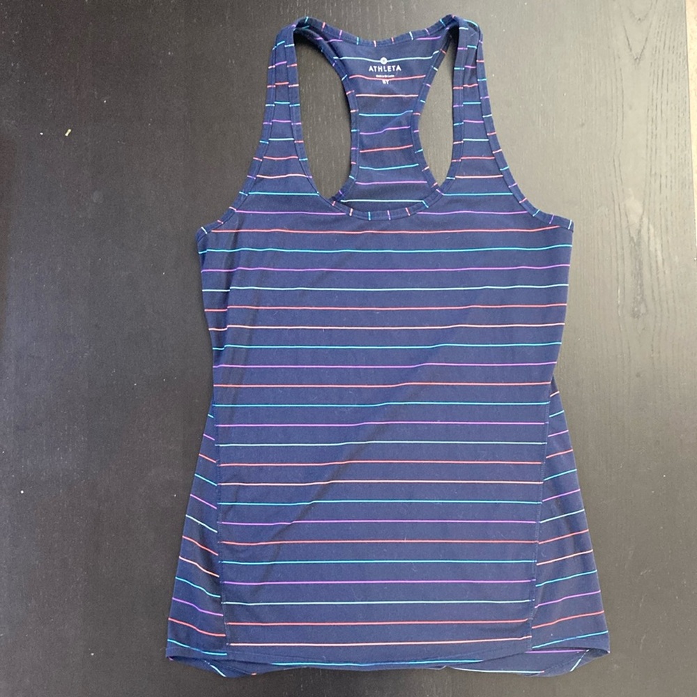 Athleta Women's Striped Tank Top - Blue